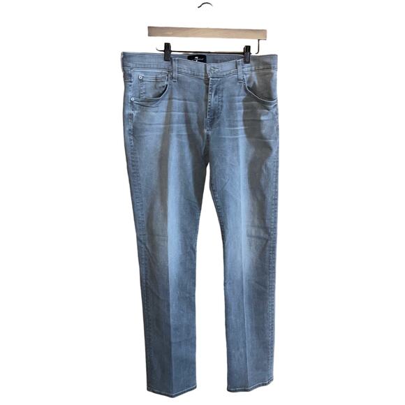 7 For All Man Kind Men The‎ Stright Gray Wash Jean Size | 36 - Picture 2 of 5